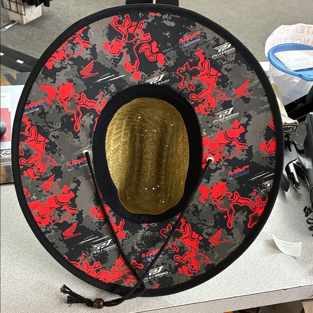 Honda Straw Sun Hat HRC Progressive - Picture 3 of 3